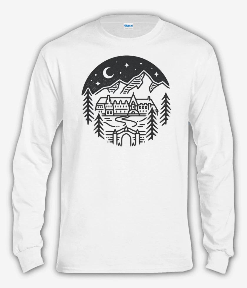 Polera manga larga Blanco de Overlook hotel 