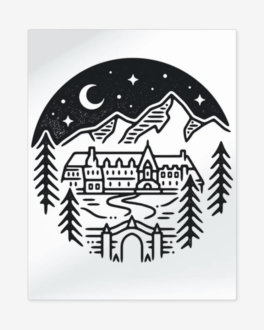 Print metalico Blanco de Overlook hotel 