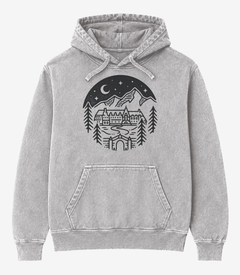 Poleron Canguro Acid Wash Gris Melange de Overlook hotel 