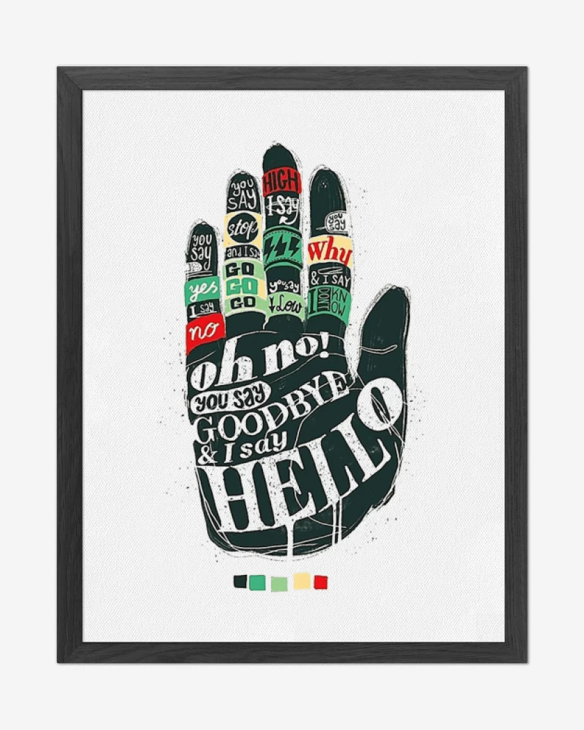 Cuadro decorativo Blanco de Hello goodbye 