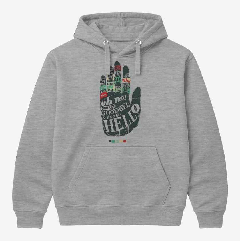 Polerón Canguro Gris Melange de Hello goodbye 