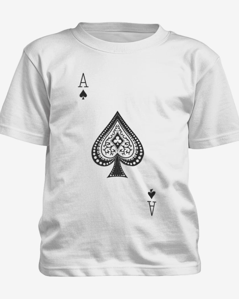 Polera de niño Blanco de As de pica