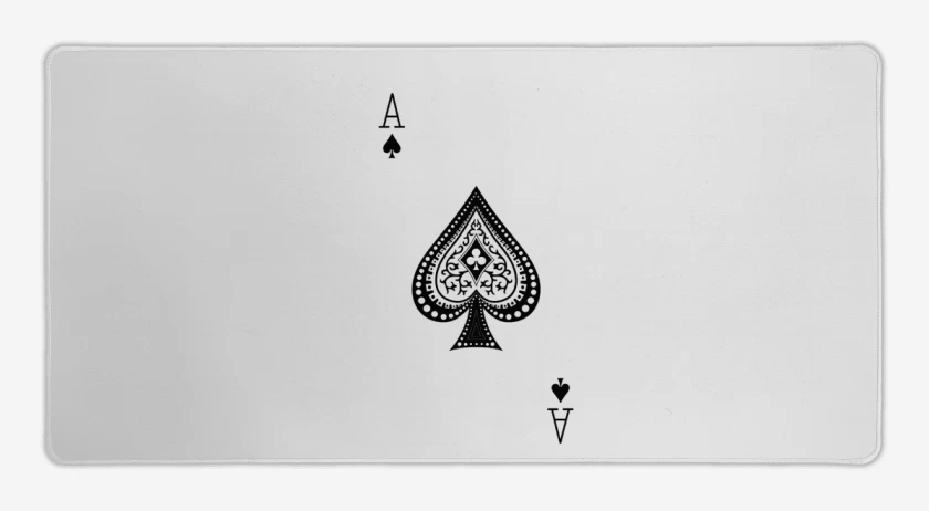 Mouse pad Gamer Blanco de As de pica