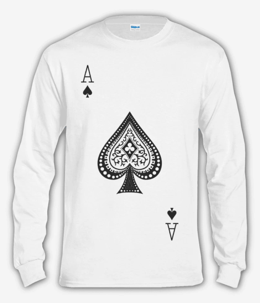 Polera manga larga Blanco de As de pica