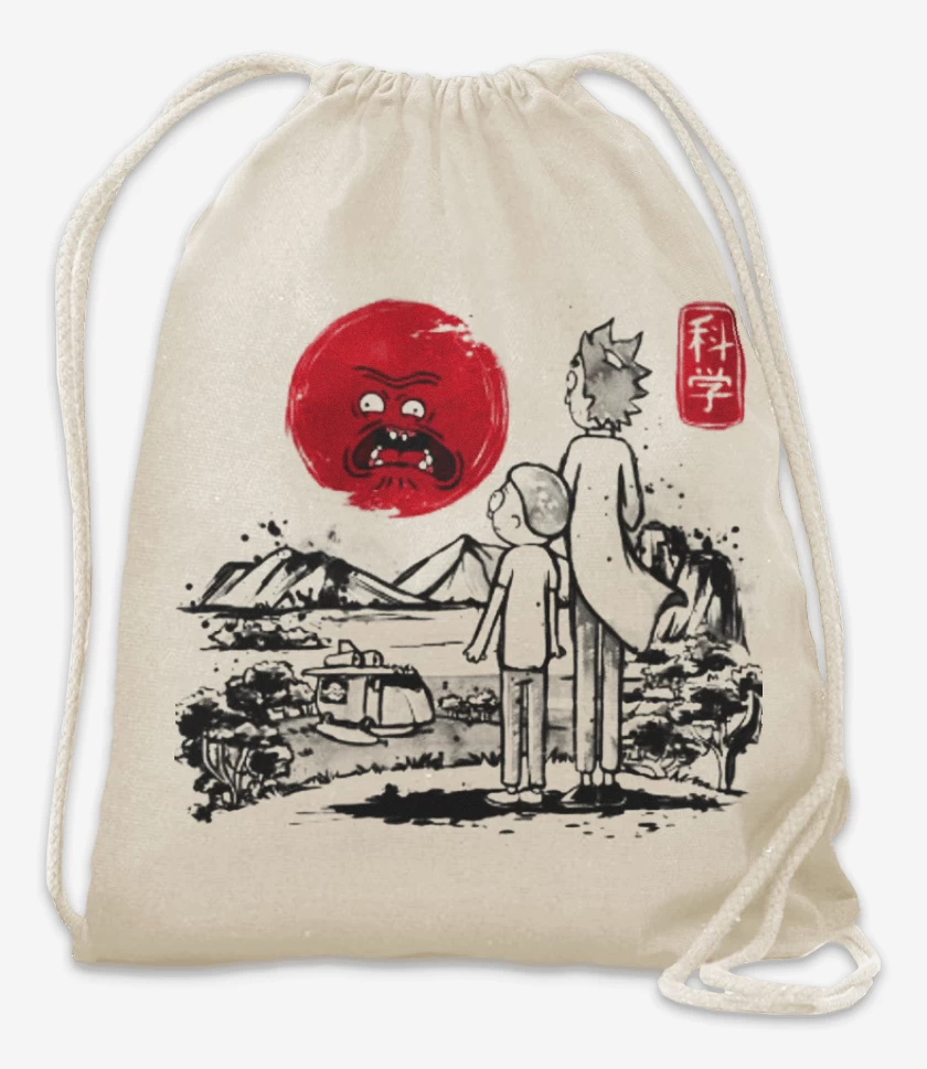 Mochila Blanco de Rick and morty japo