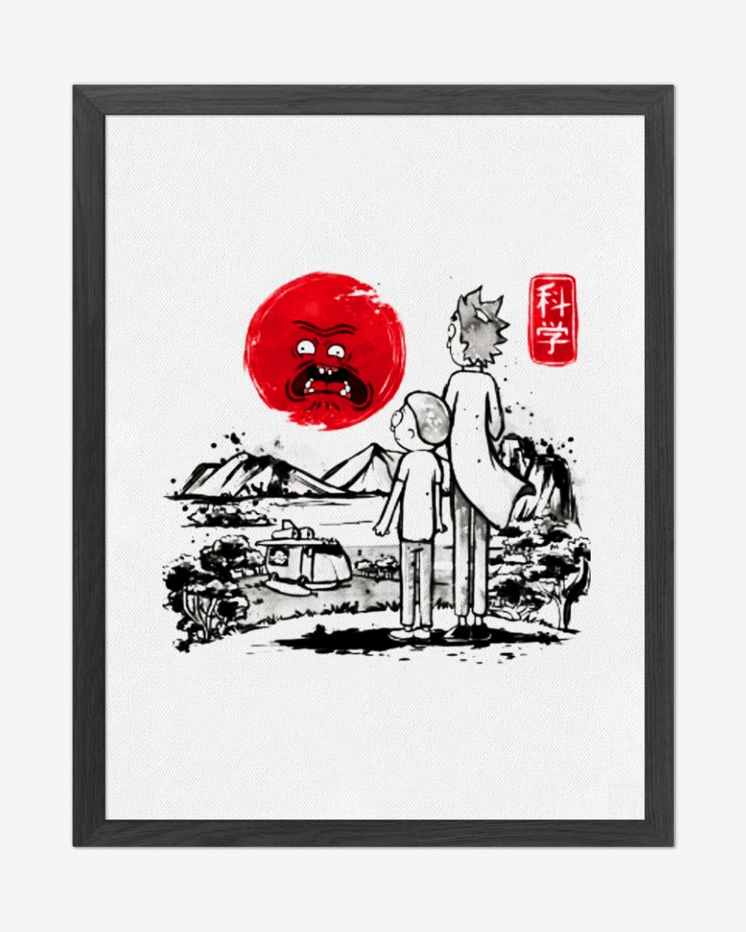 Cuadro decorativo Rick and morty japo