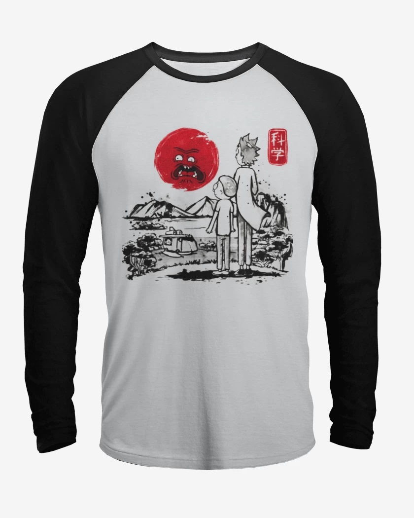 Polera Raglan Rick and morty japo