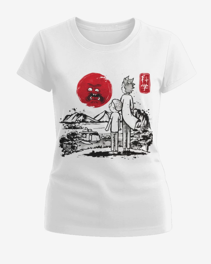 Polera de Mujer Blanco de Rick and morty japo