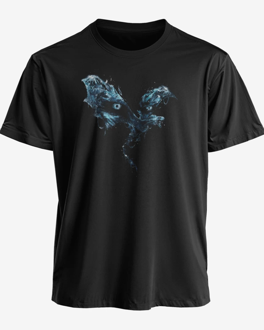 Polera premium Negro de Night King Dragon