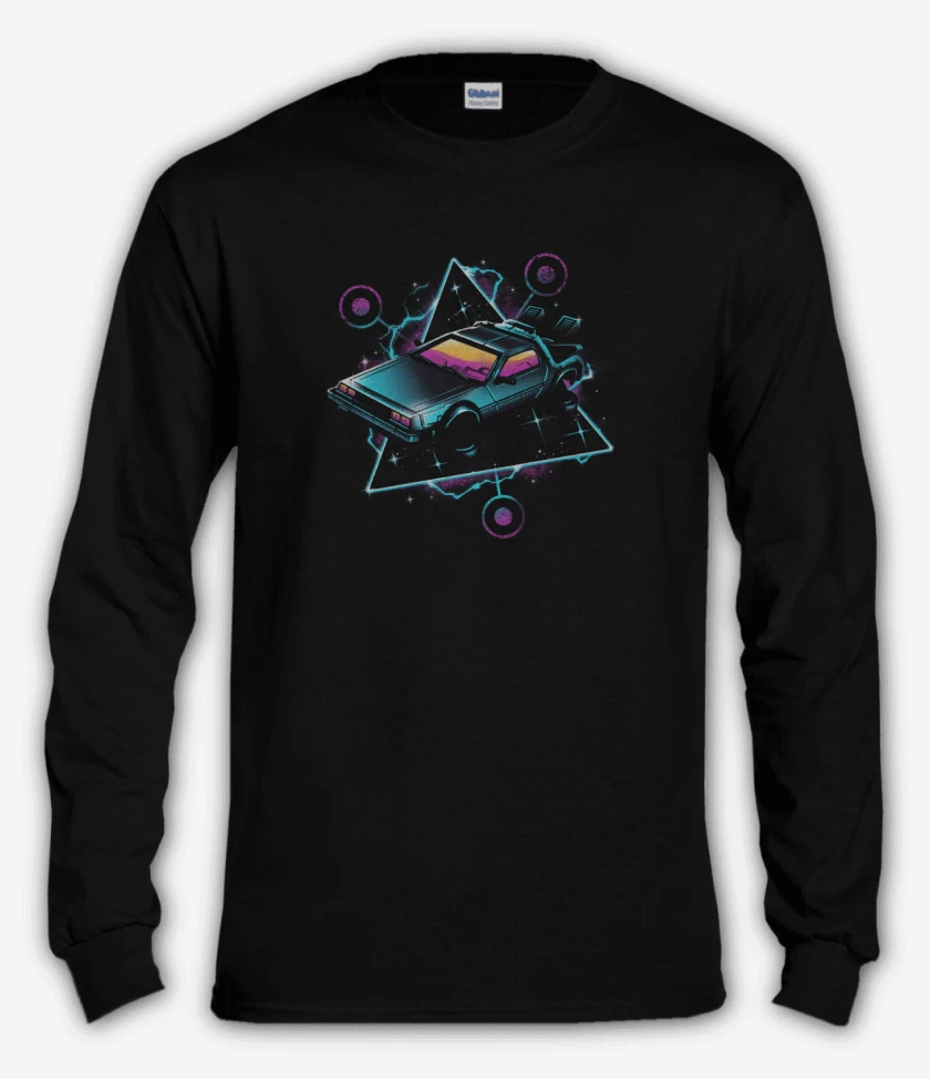 Polera manga larga Delorean Back to the future 
