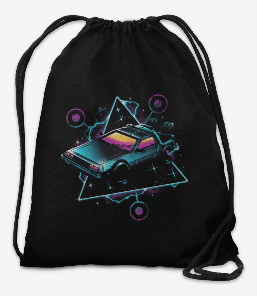 Mochila Negro de Delorean Back to the future 
