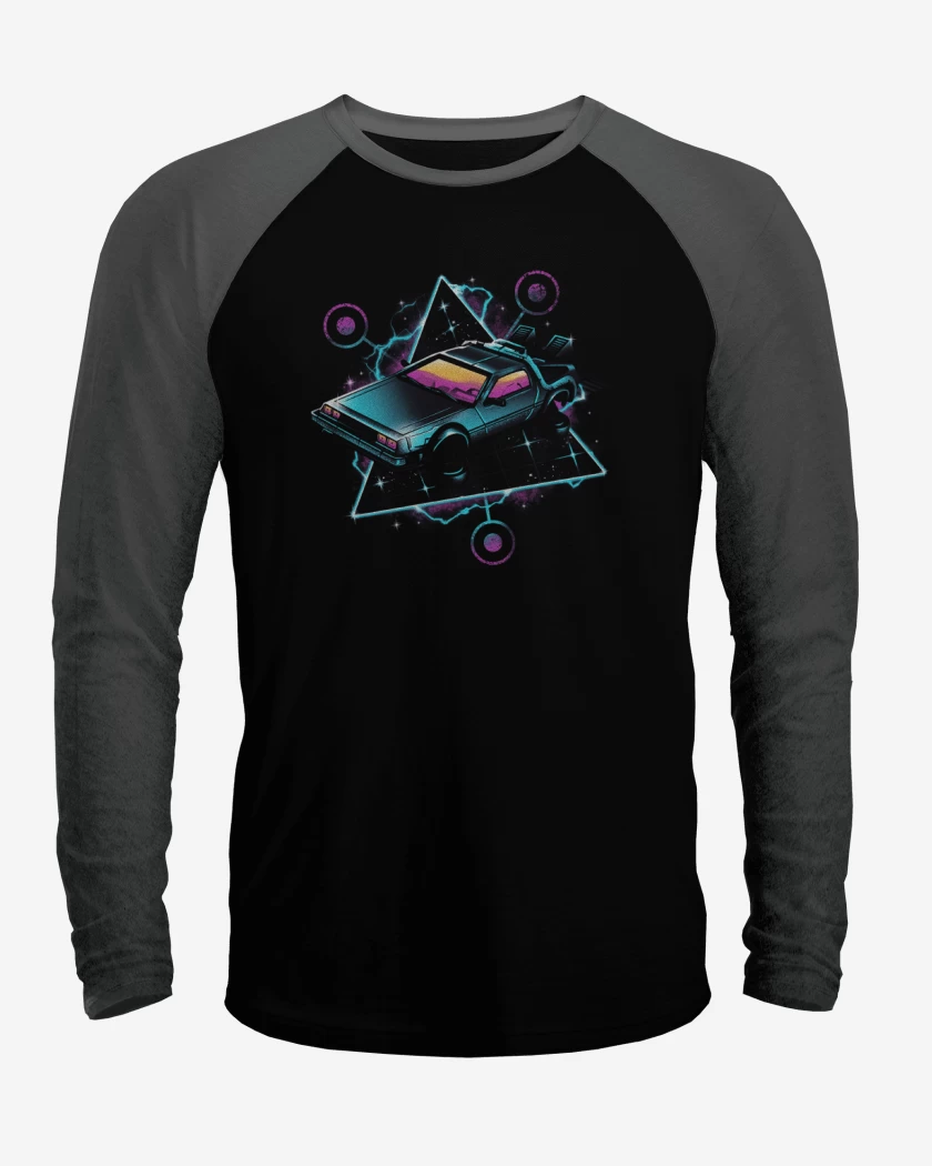 Polera Raglan Delorean Back to the future 