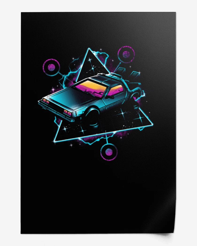 Print Delorean Back to the future 