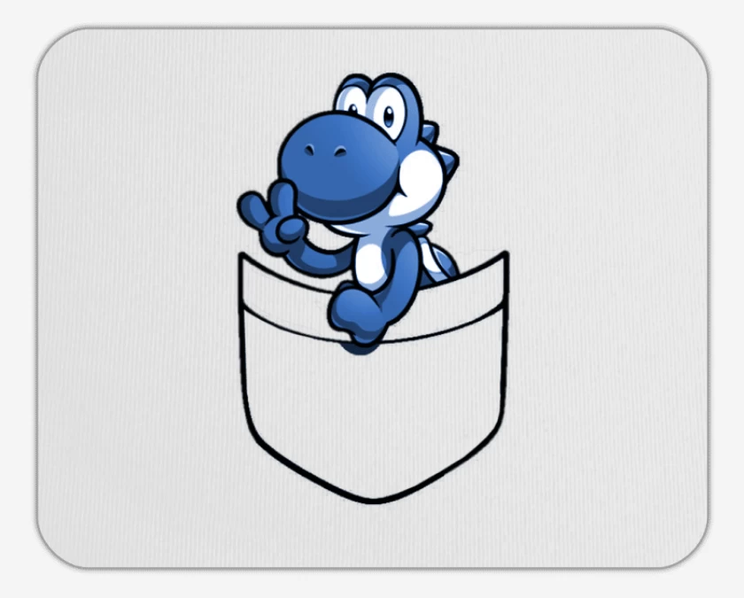 Mousepad Yoshi de bolsillo azul