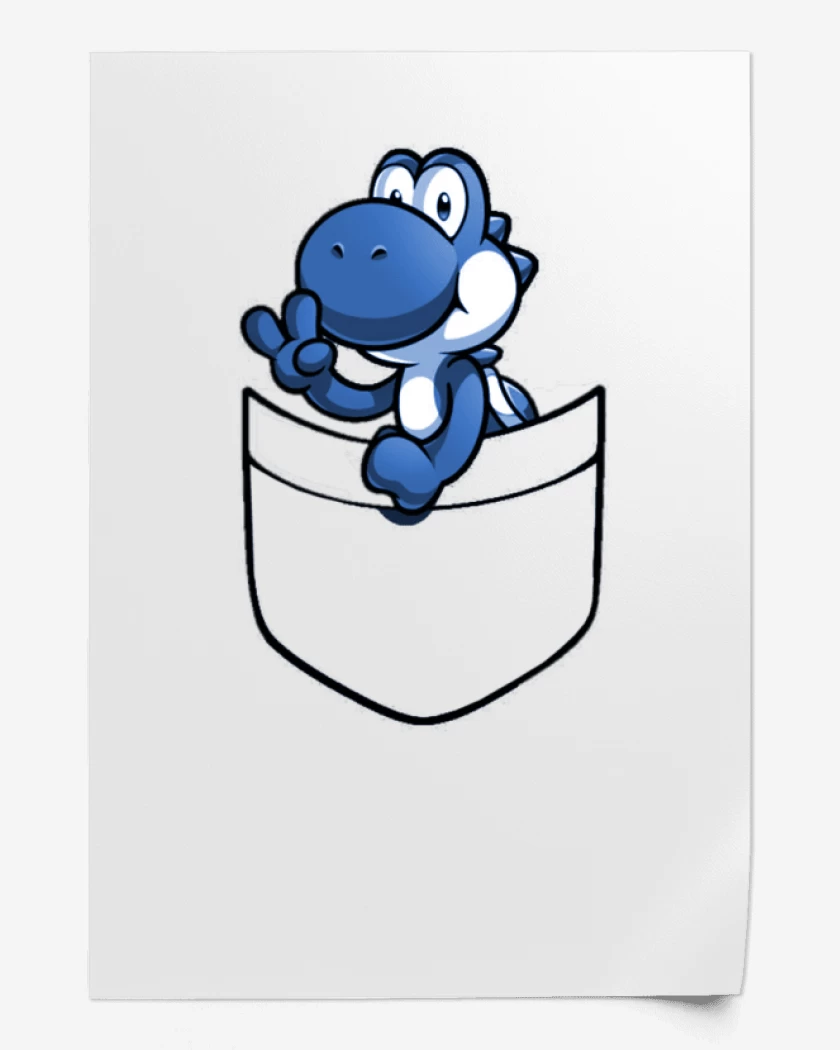 Print Yoshi de bolsillo azul