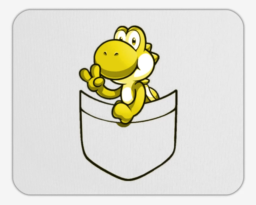 Mousepad Yoshi de bolsillo amarillo