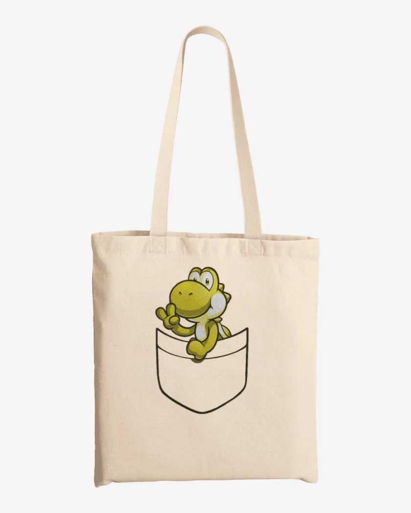 Totebag Yoshi de bolsillo amarillo