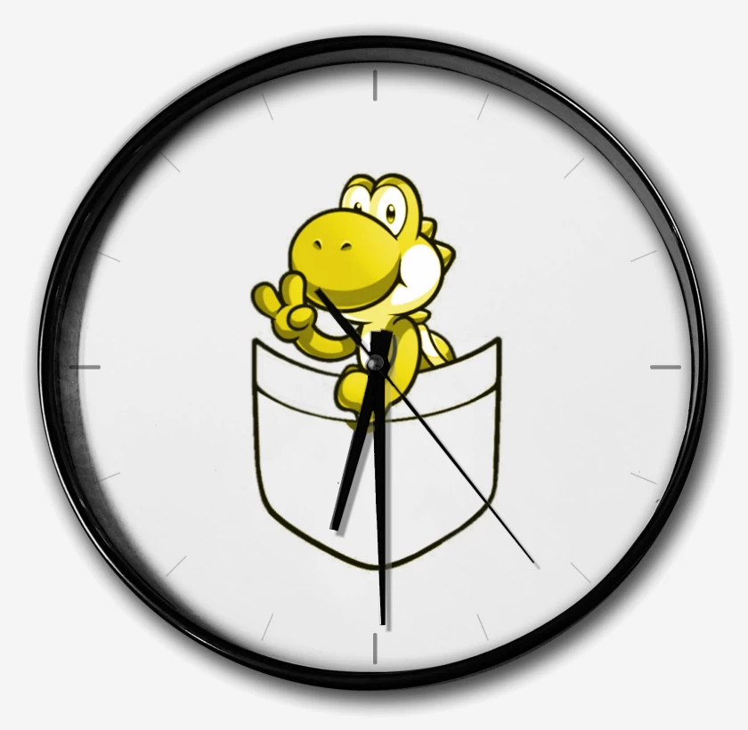 Reloj Blanco de Yoshi de bolsillo amarillo