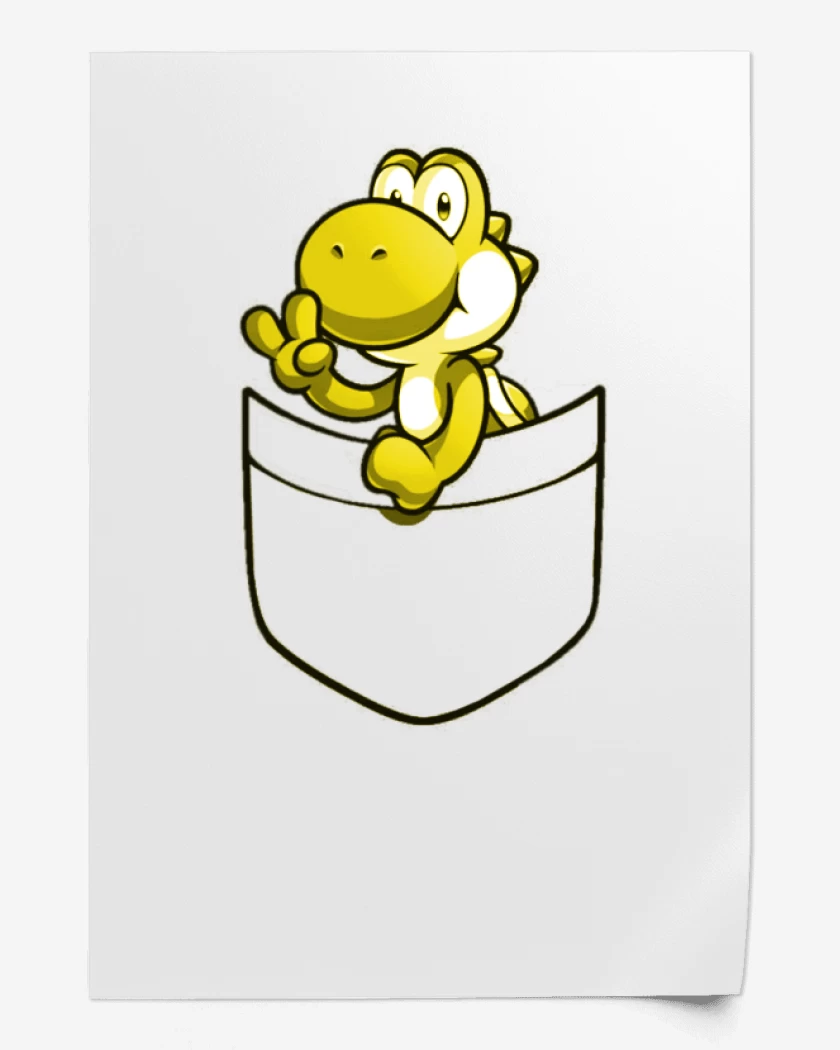 Print Yoshi de bolsillo amarillo