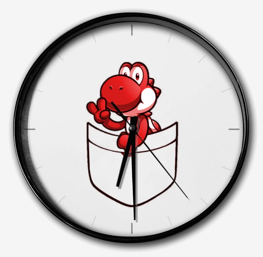 Reloj Blanco de Yoshi de bolsillo rojo