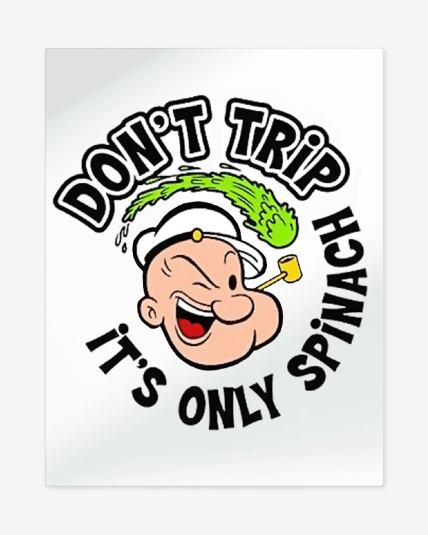 Print metalico Blanco de Popeye 3 