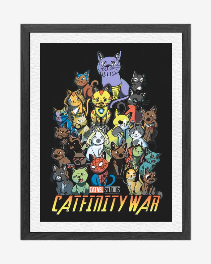 Cuadro decorativo Negro de Catfinity wars