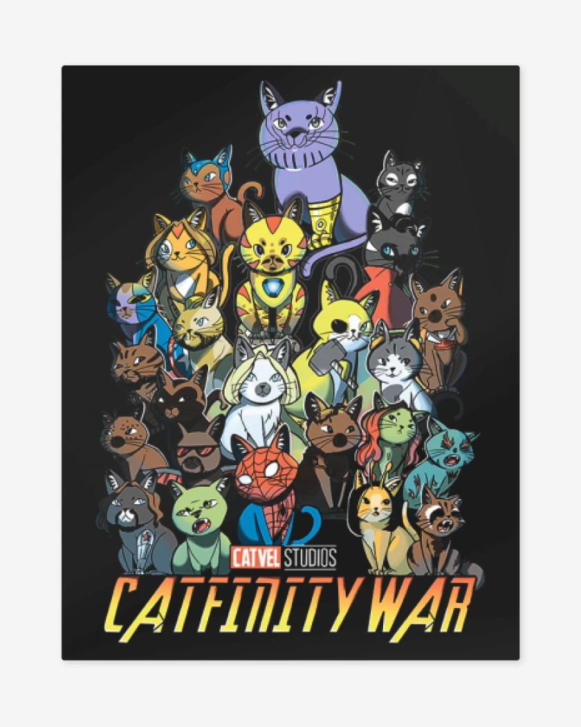 Print metalico Negro de Catfinity wars