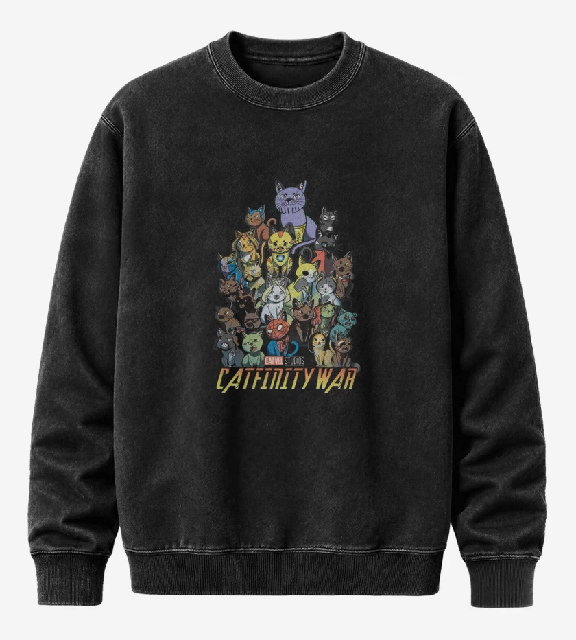 Poleron Polo Acid Wash Negro de Catfinity wars