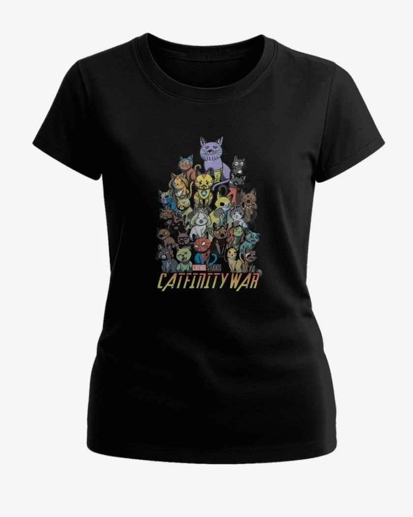 Polera de Mujer Negro de Catfinity wars