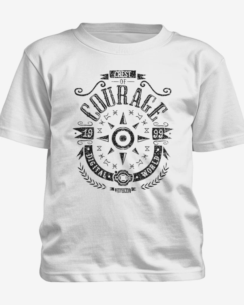 Polera de niño Blanco de Digimon courage 2