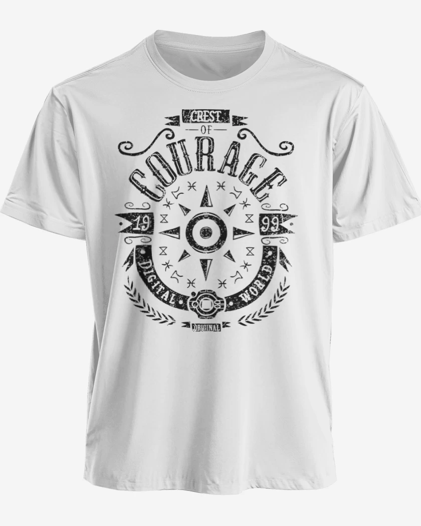 Polera premium Blanco de Digimon courage 2