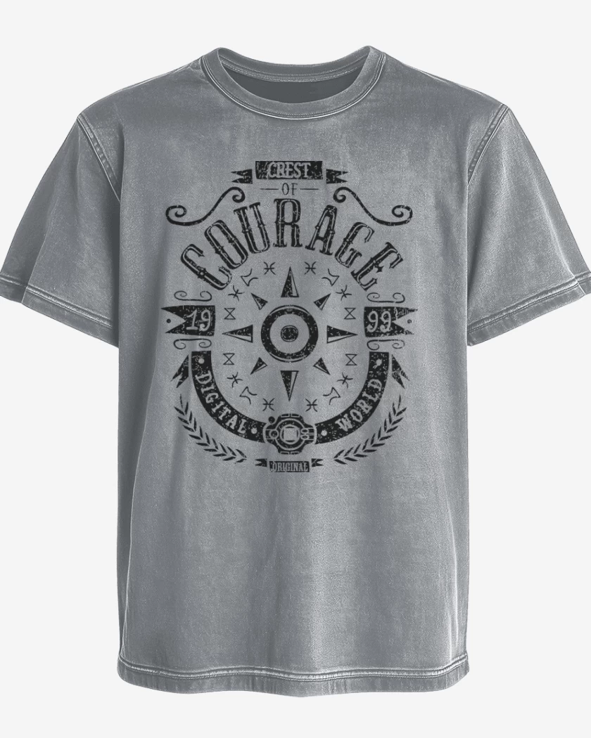 Polera desgastada Digimon courage 2