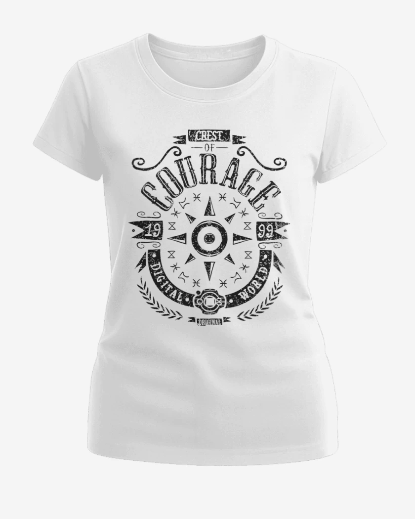 Polera de Mujer Blanco de Digimon courage 2