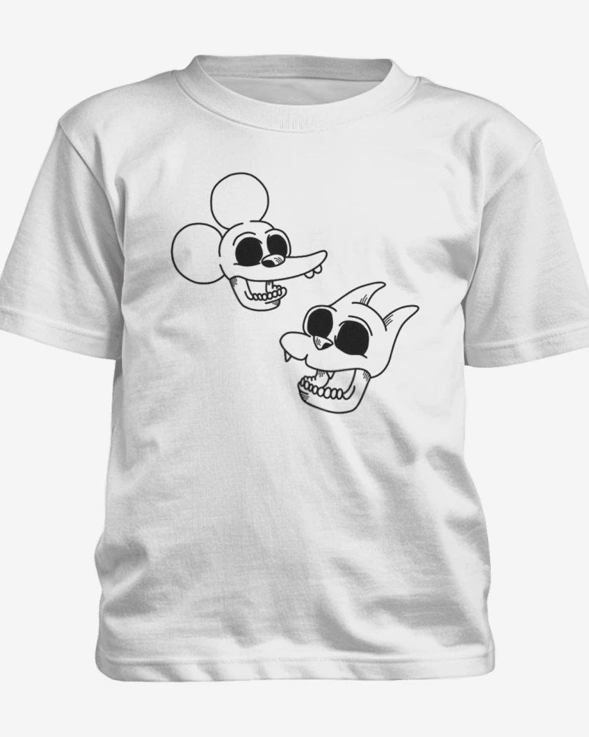Polera de niño Blanco de Itchy and Scratchy