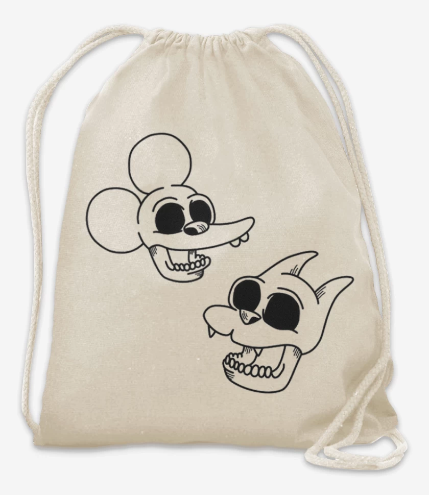 Mochila Blanco de Itchy and Scratchy