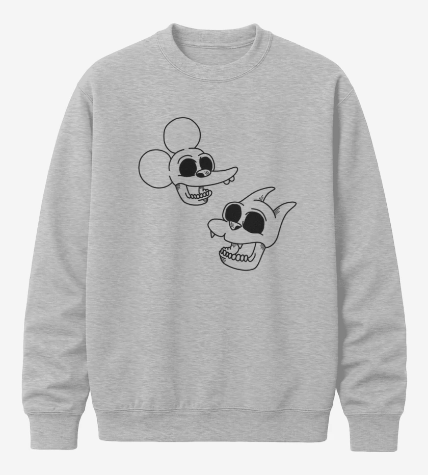 Poleron polo Gris Melange de Itchy and Scratchy