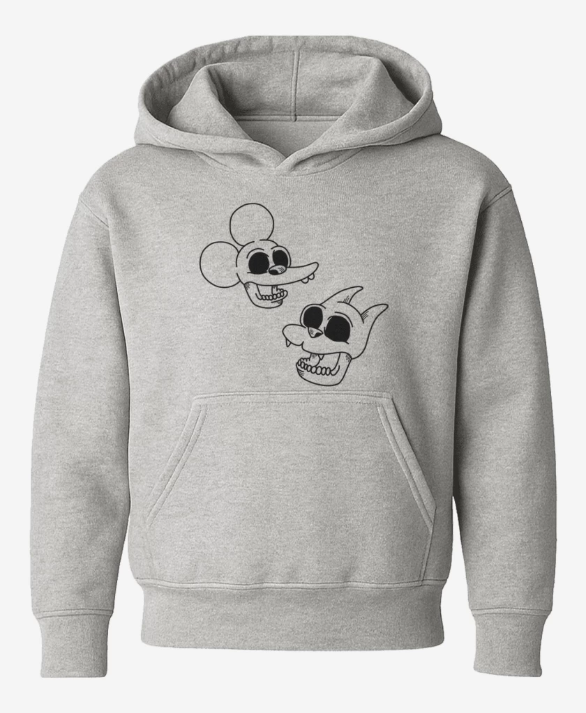 Poleron de niño Gris Melange de Itchy and Scratchy