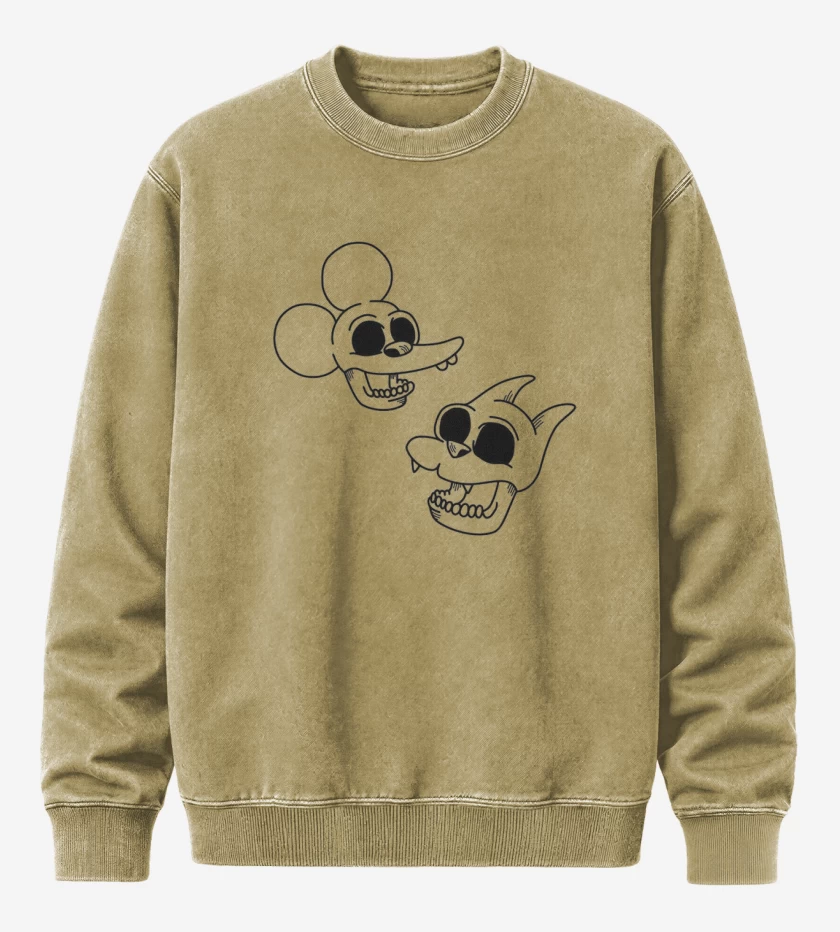 Poleron Polo Acid Wash Beige de Itchy and Scratchy