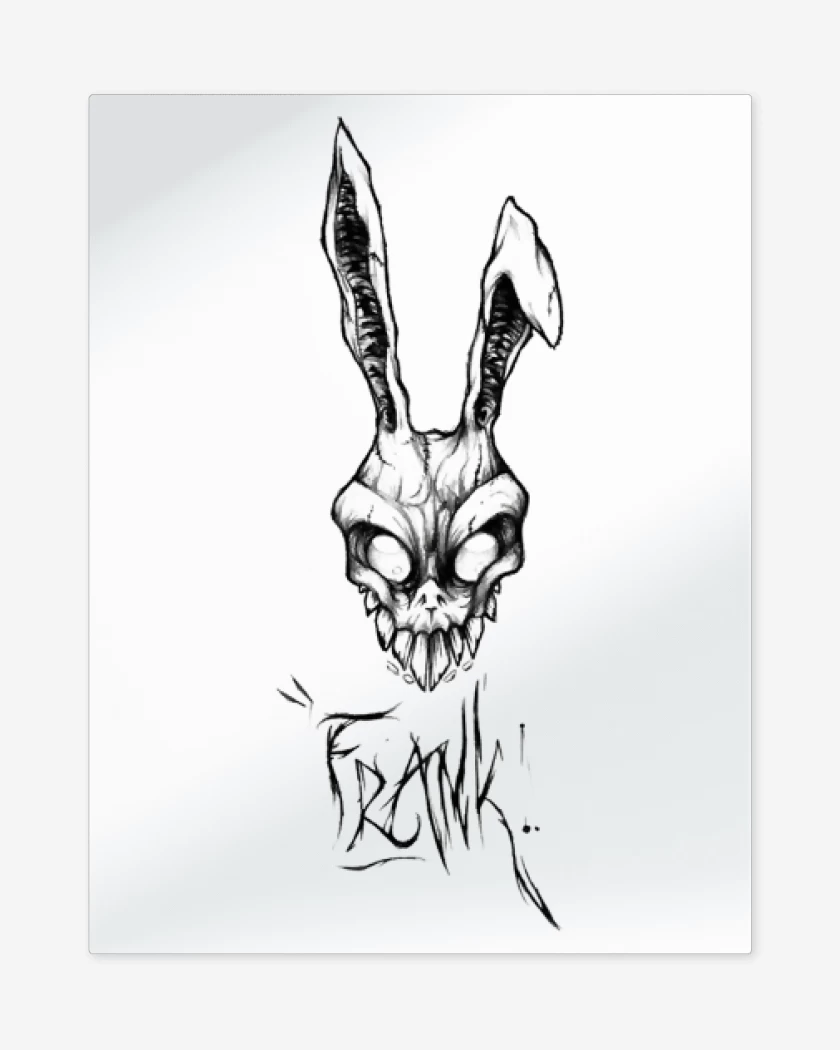 Print metalico Blanco de Donnie Darko Frank 