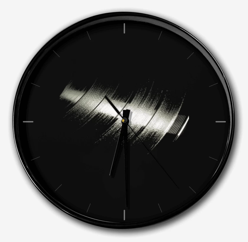 Reloj Negro de Reflejo vinilo 