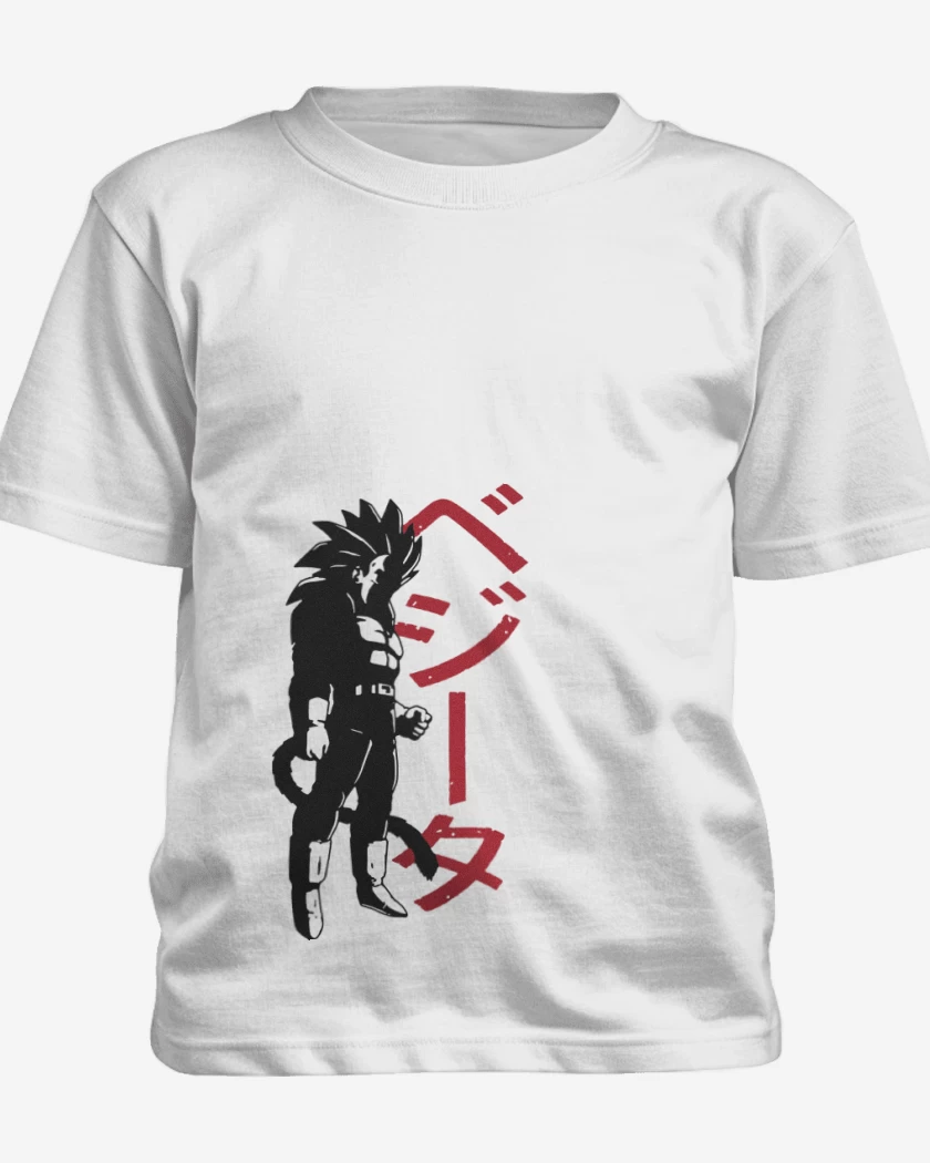 Polera de niño Blanco de Vegeta SSJ4