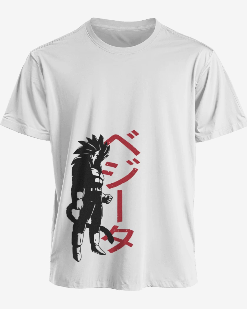 Polera premium Blanco de Vegeta SSJ4