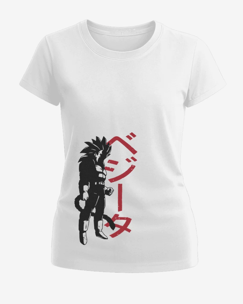 Polera de Mujer Blanco de Vegeta SSJ4