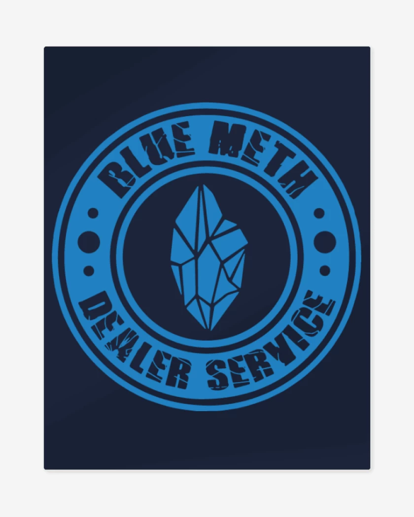 Print metalico Azul Marino de BrBa - Blue Meth Dealer Service