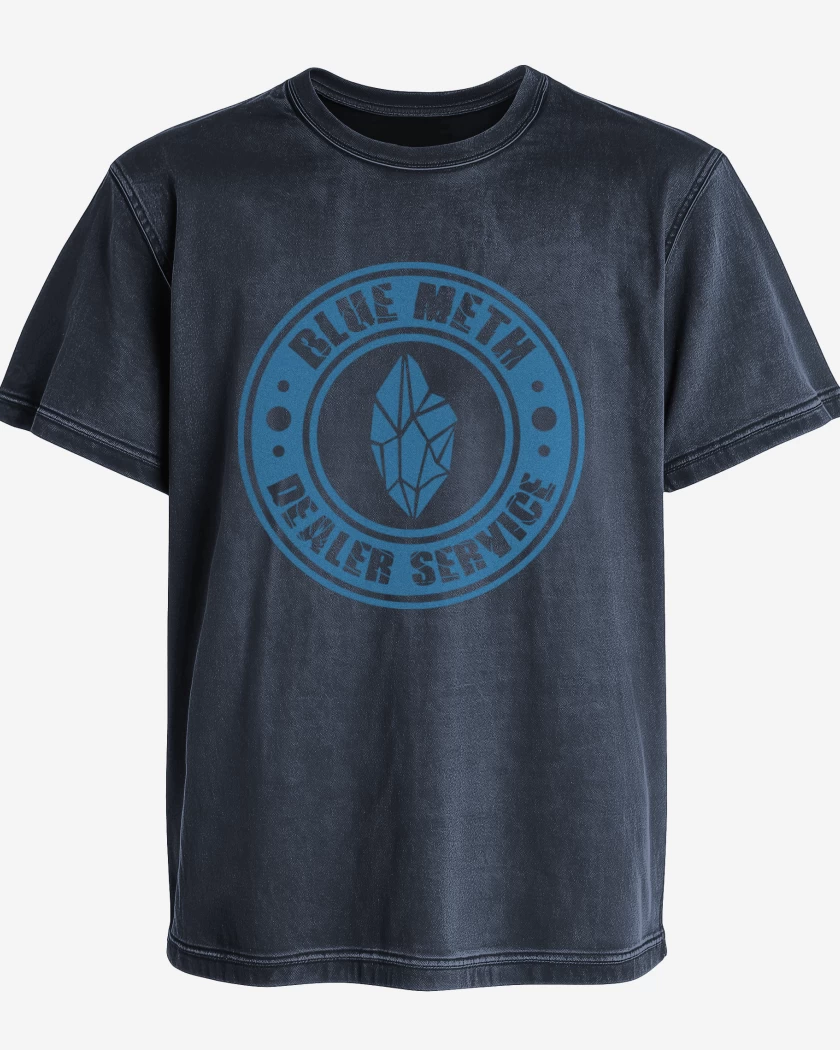 Polera desgastada BrBa - Blue Meth Dealer Service