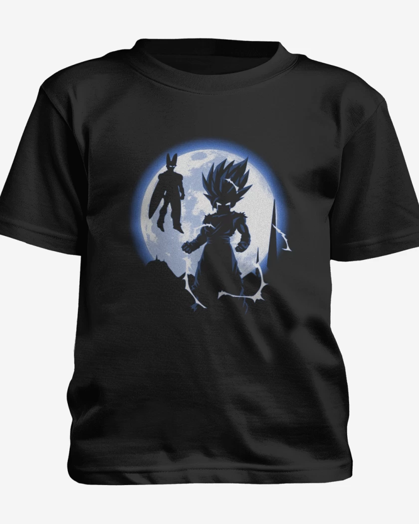 Polera de niño Negro de Gohan vs celula