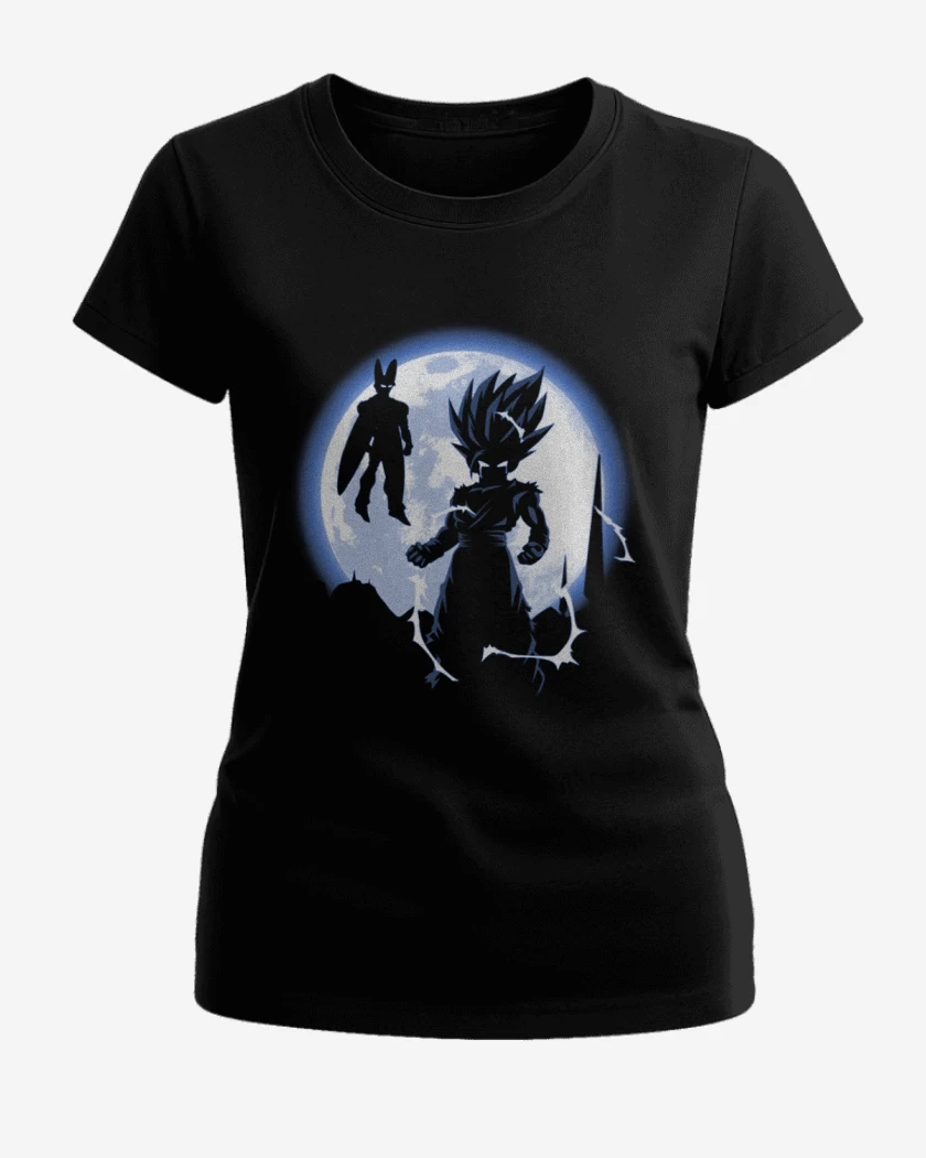 Polera de Mujer Negro de Gohan vs celula