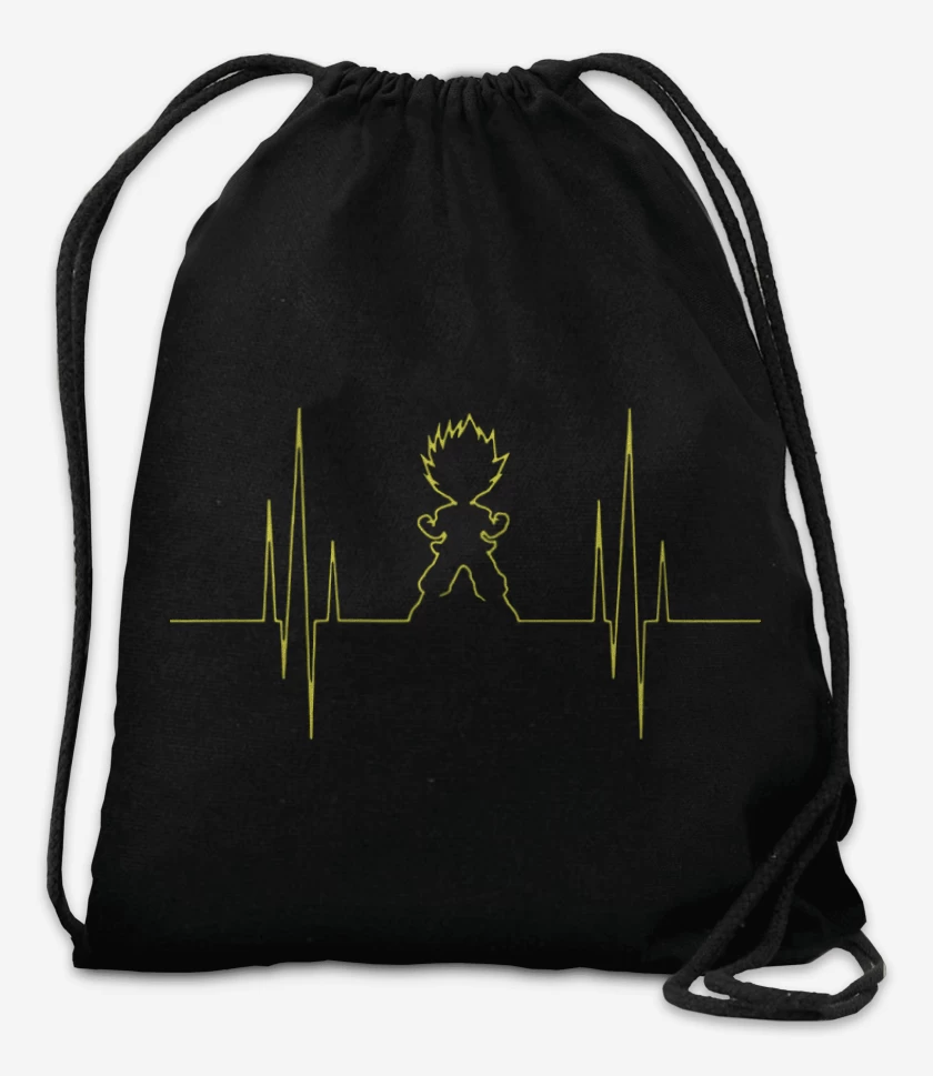 Mochila Negro de Signo vital saiyajin