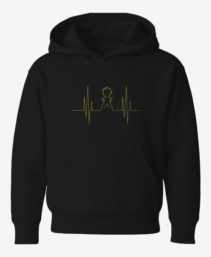 Poleron de niño Negro de Signo vital saiyajin