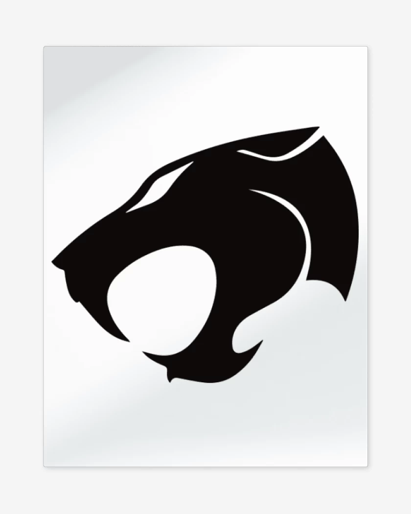 Print metalico Blanco de Thundercats negro
